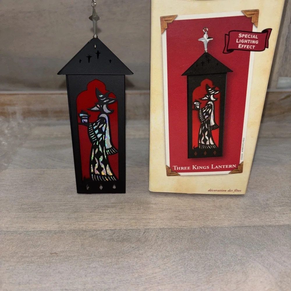 Vintage Hallmark 02 Keepsake Three Kings Lantern‎ Metal Lighting Effect Ornament